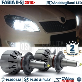Kit LED H7 para Skoda Fabia 2 5J 10-14 Luces de Cruce | Bombillas LED CANbus Blanco Frío | 6000K 19000LM