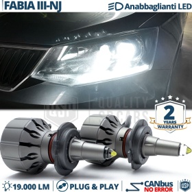 Kit LED H7 para Skoda Fabia 3 NJ 14-18 Luces de Cruce | Bombillas LED CANbus Blanco Frío | 6000K 19000LM