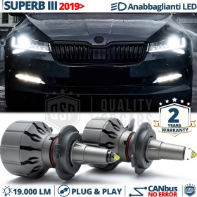 Kit LED H7 para Skoda Superb 3 desde 2019 Luces de Cruce | Bombillas LED CANbus Blanco Frío | 6000K 19000LM