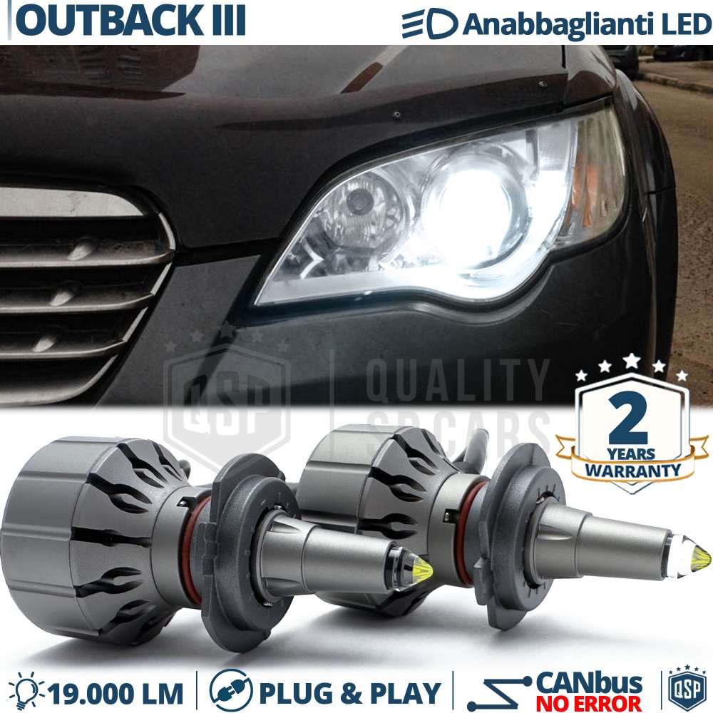 Kit LED H7 para Subaru Outback 3 Luces de Cruce | Bombillas LED CANbus Blanco Frío | 6000K 19000LM