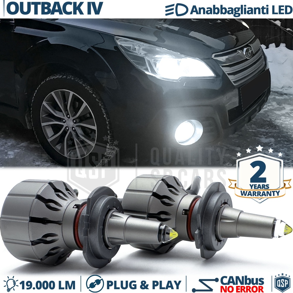 Kit LED H7 para Subaru Outback 4 Luces de Cruce | Bombillas LED CANbus Blanco Frío | 6000K 19000LM