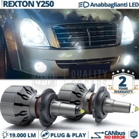 Kit LED H7 para Ssangyong Rexton Y250 Luces de Cruce | Bombillas LED CANbus Blanco Frío | 6000K 19000LM
