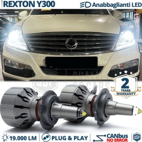 Kit LED H7 para Ssangyong Rexton Y300 Luces de Cruce | Bombillas LED CANbus Blanco Frío | 6000K 19000LM