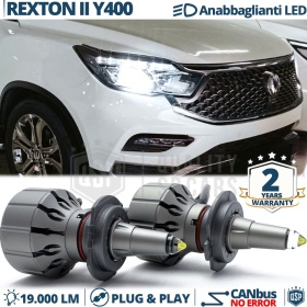 Kit LED H7 para Ssangyong Rexton 2 Y400 17-21 Luces de Cruce | Bombillas LED CANbus Blanco Frío | 6000K 19000LM