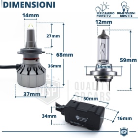Kit LED H7 para Ssangyong Rexton 2 Y400 17-21 Luces de Cruce | Bombillas LED CANbus Blanco Frío | 6000K 19000LM