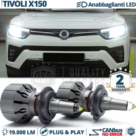 Kit LED H7 para Ssangyong Tivoli X150 Luces de Cruce | Bombillas LED CANbus Blanco Frío | 6000K 19000LM