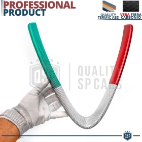 Borde de Rejilla V para Alfa Giulia, Bandera ITALIANA FIBRA DE CARBONO Real | Borde Tuning