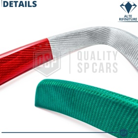Borde de Rejilla V para Alfa Giulia, Bandera ITALIANA FIBRA DE CARBONO Real | Borde Tuning