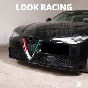 Borde de Rejilla V para Alfa Giulia, Bandera ITALIANA FIBRA DE CARBONO Real | Borde Tuning