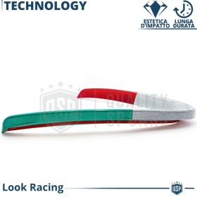 Borde de Rejilla V para Alfa Giulia, Bandera ITALIANA FIBRA DE CARBONO Real | Borde Tuning