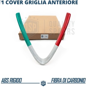Borde de Rejilla V para Alfa Giulia, Bandera ITALIANA FIBRA DE CARBONO Real | Borde Tuning