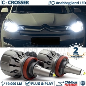 Kit LED H11 para Citroen C-CROSSER Luces de Cruce | Bombillas LED CANbus Blanco Frío | 6000K 19000LM