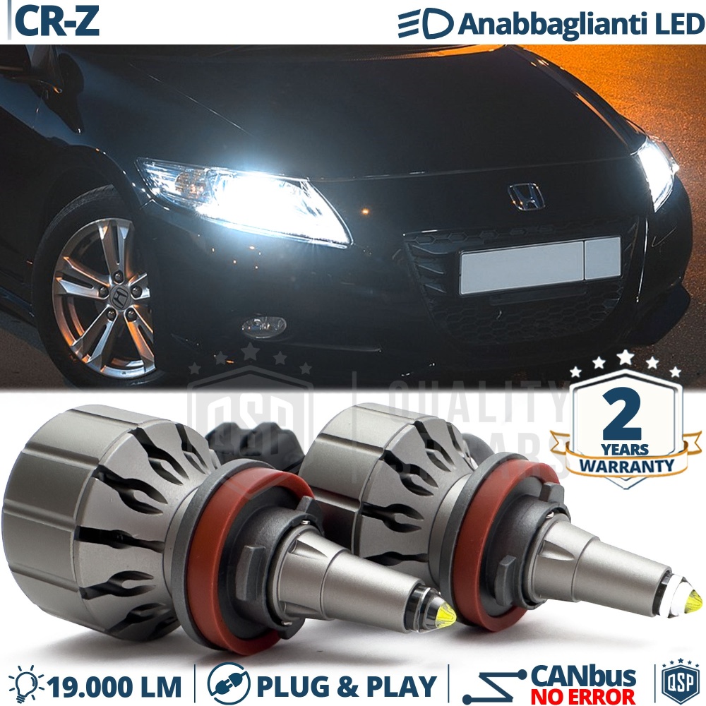 Kit LED H11 para Honda CR-Z Luces de Cruce | Bombillas LED CANbus Blanco Frío | 6000K 19000LM