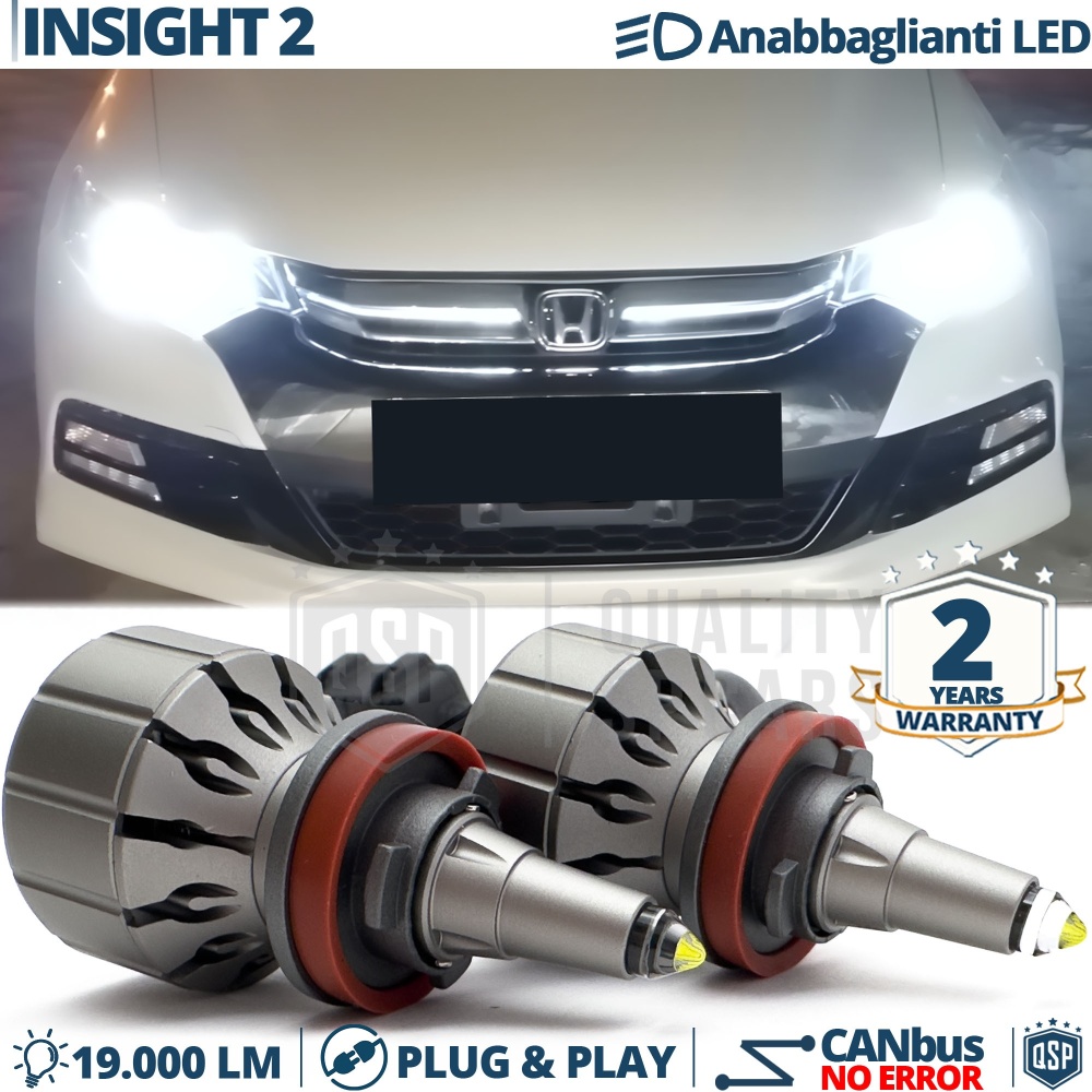 Kit LED H11 para Honda INSIGHT 2 Luces de Cruce | Bombillas LED CANbus Blanco Frío | 6000K 19000LM