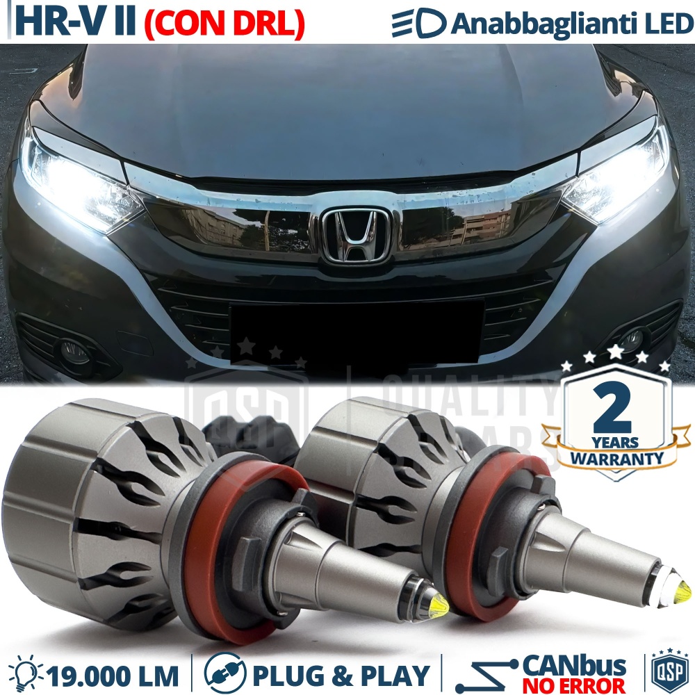 Kit LED H11 para Honda HR-V 2 Luces de Cruce | Bombillas LED CANbus Blanco Frío | 6000K 19000LM