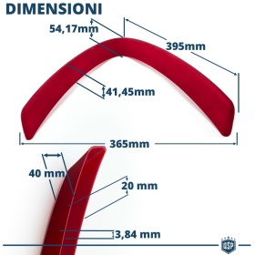 Borde de Rejilla para Alfa Romeo Giulia, Forma de V Rojo | Borde Decorativo Tuning