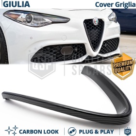 Borde de Rejilla para Alfa Romeo Giulia, Forma de V Carbón Negro | Borde Decorativo Tuning
