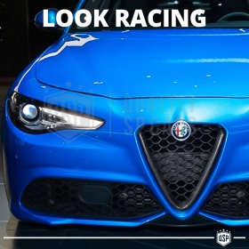 Borde de Rejilla para Alfa Romeo Giulia, Forma de V Carbón Negro | Borde Decorativo Tuning