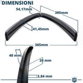 Borde de Rejilla para Alfa Romeo Giulia, Forma de V Carbón Negro | Borde Decorativo Tuning