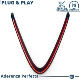 Borde de Rejilla para Alfa Romeo Giulia, Forma de V Carbón Negro | Borde Decorativo Tuning