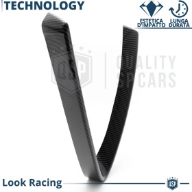 Borde de Rejilla para Alfa Romeo Stelvio, Forma de V Carbón Negro | Borde Decorativo Tuning