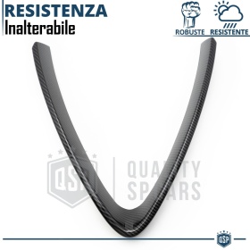 Borde de Rejilla para Alfa Romeo Stelvio, Forma de V Carbón Negro | Borde Decorativo Tuning