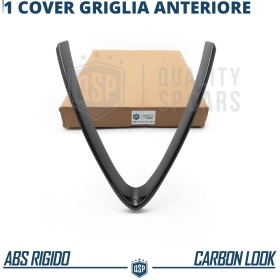 Borde de Rejilla para Alfa Romeo Stelvio, Forma de V Carbón Negro | Borde Decorativo Tuning