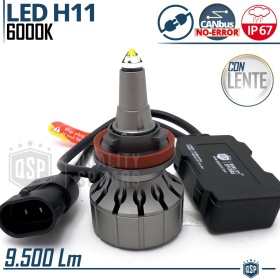1 H11 LED Bulb CANbus for Projector Headlights Professional | Powerful White Light 9.500LM