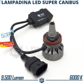 1 H11 LED Bulb CANbus for Projector Headlights Professional | Powerful White Light 9.500LM