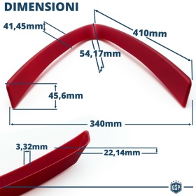 Borde de Rejilla para Alfa Romeo Stelvio, Forma de V Rojo | Borde Decorativo Tuning