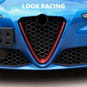 Borde de Rejilla para Alfa Romeo Stelvio, Forma de V Rojo | Borde Decorativo Tuning