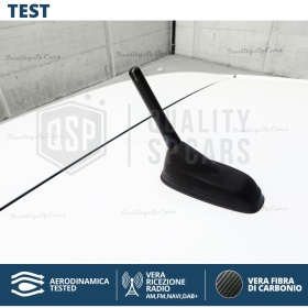 Universal Screw Aerial Antenna 8 CM Carbon Fiber REAL AM-FM-DAB Radio Reception