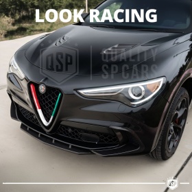 Borde de Rejilla V para Alfa Stelvio, Bandera ITALIANA FIBRA DE CARBONO Real | Borde Tuning