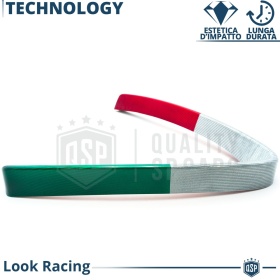 Borde de Rejilla V para Alfa Stelvio, Bandera ITALIANA FIBRA DE CARBONO Real | Borde Tuning