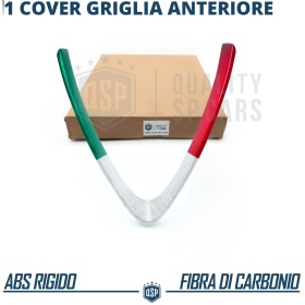 Borde de Rejilla V para Alfa Stelvio, Bandera ITALIANA FIBRA DE CARBONO Real | Borde Tuning