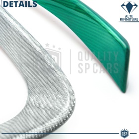 Borde de Rejilla V para Alfa Stelvio, Bandera ITALIANA FIBRA DE CARBONO Real | Borde Tuning