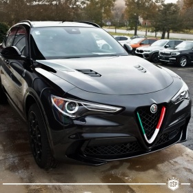 Borde de Rejilla V para Alfa Stelvio, Bandera ITALIANA FIBRA DE CARBONO Real | Borde Tuning