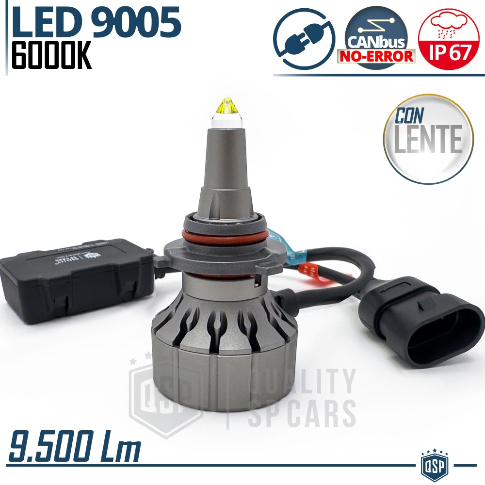 1 9005 LED Bulb CANbus for Projector Headlights Professional | Powerful White Light 9.500LM