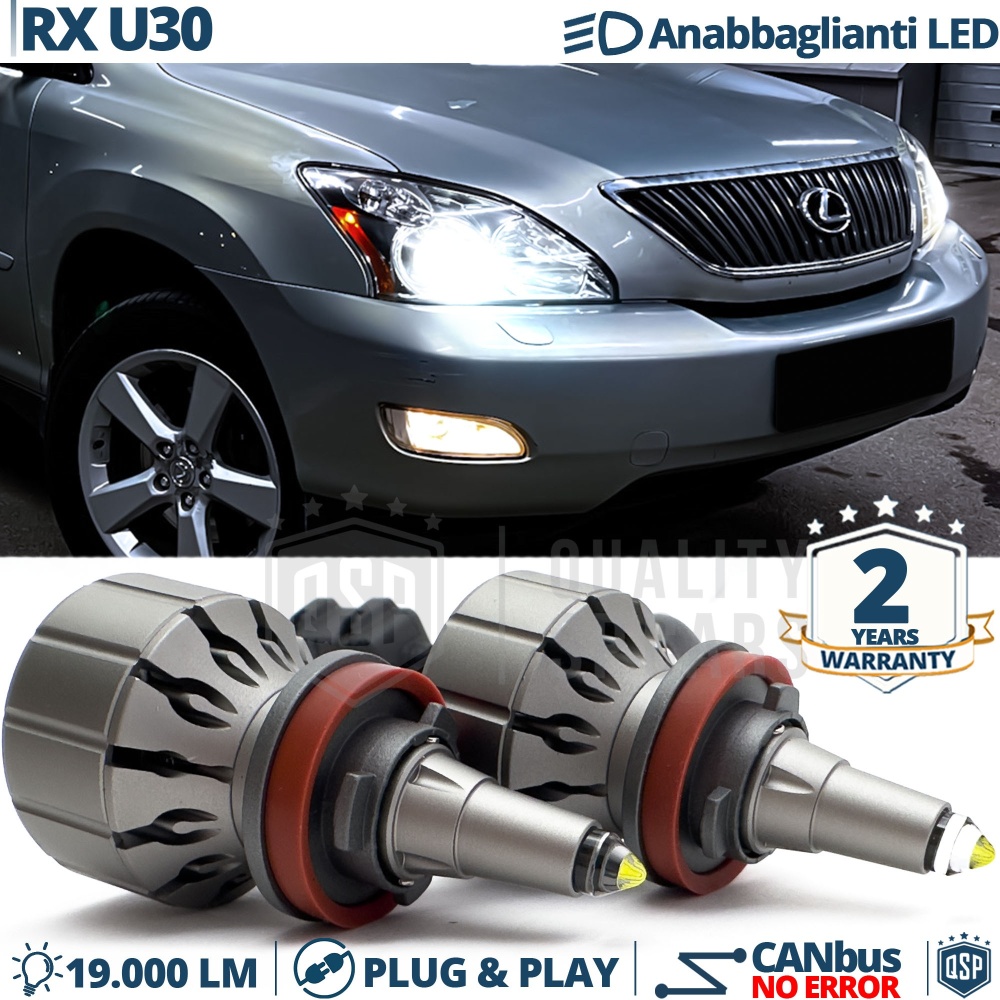 Kit LED H11 para LEXUS RX U30 Luces de Cruce | Bombillas LED CANbus Blanco Frío | 6000K 19000LM