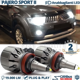 Kit LED H11 para MITSUBISHI PAJERO SPORT 2 Luces de Cruce | Bombillas LED CANbus Blanco Frío | 6000K 19000LM
