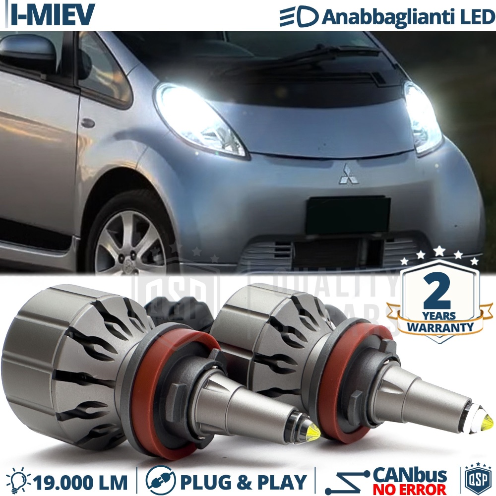 Kit LED H11 para MITSUBISHI i-MIEV Luces de Cruce | Bombillas LED CANbus Blanco Frío | 6000K 19000LM