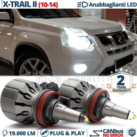 Kit LED H11 para NISSAN X-TRAIL 2 T31 10-14 Luces de Cruce | Bombillas LED CANbus Blanco Frío | 6000K 19000LM