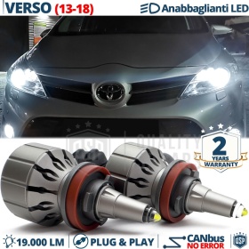 Kit LED H11 para TOYOTA VERSO 13-18 Luces de Cruce | Bombillas LED CANbus Blanco Frío | 6000K 19000LM
