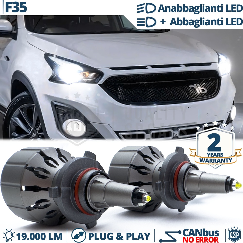 Kit LED HB3 para DR F35 Luces de Cruce + Carretera CANbus | 6000K 19000LM