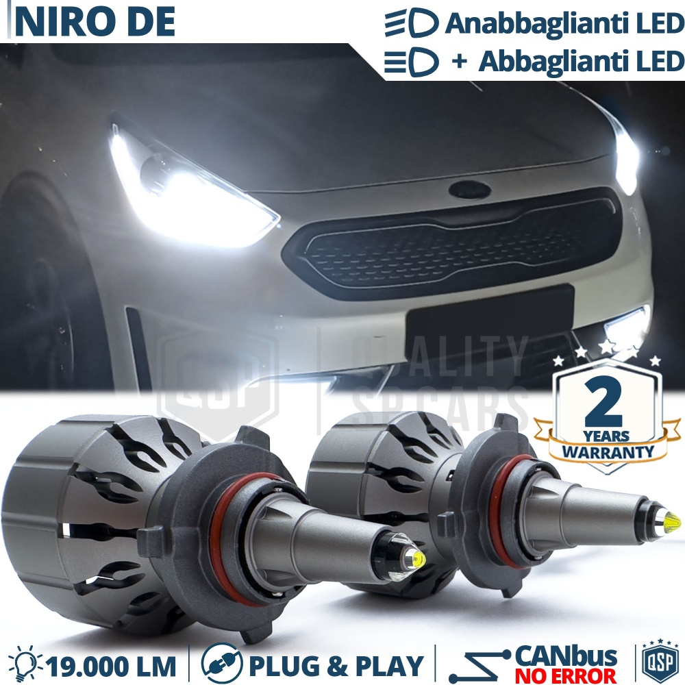 Kit LED HB3 para Kia Niro DE Luces de Cruce + Carretera CANbus | 6000K 19000LM
