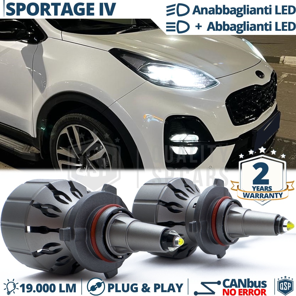 Kit LED HB3 para Kia Sportage 4 Luces de Cruce + Carretera CANbus | 6000K 19000LM