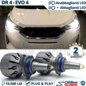 Kit LED HIR-2 para DR 4-EVO 4 Luces de Cruce + Carretera | Bombillas LED CANbus Blanco Frío | 6000K 19000LM