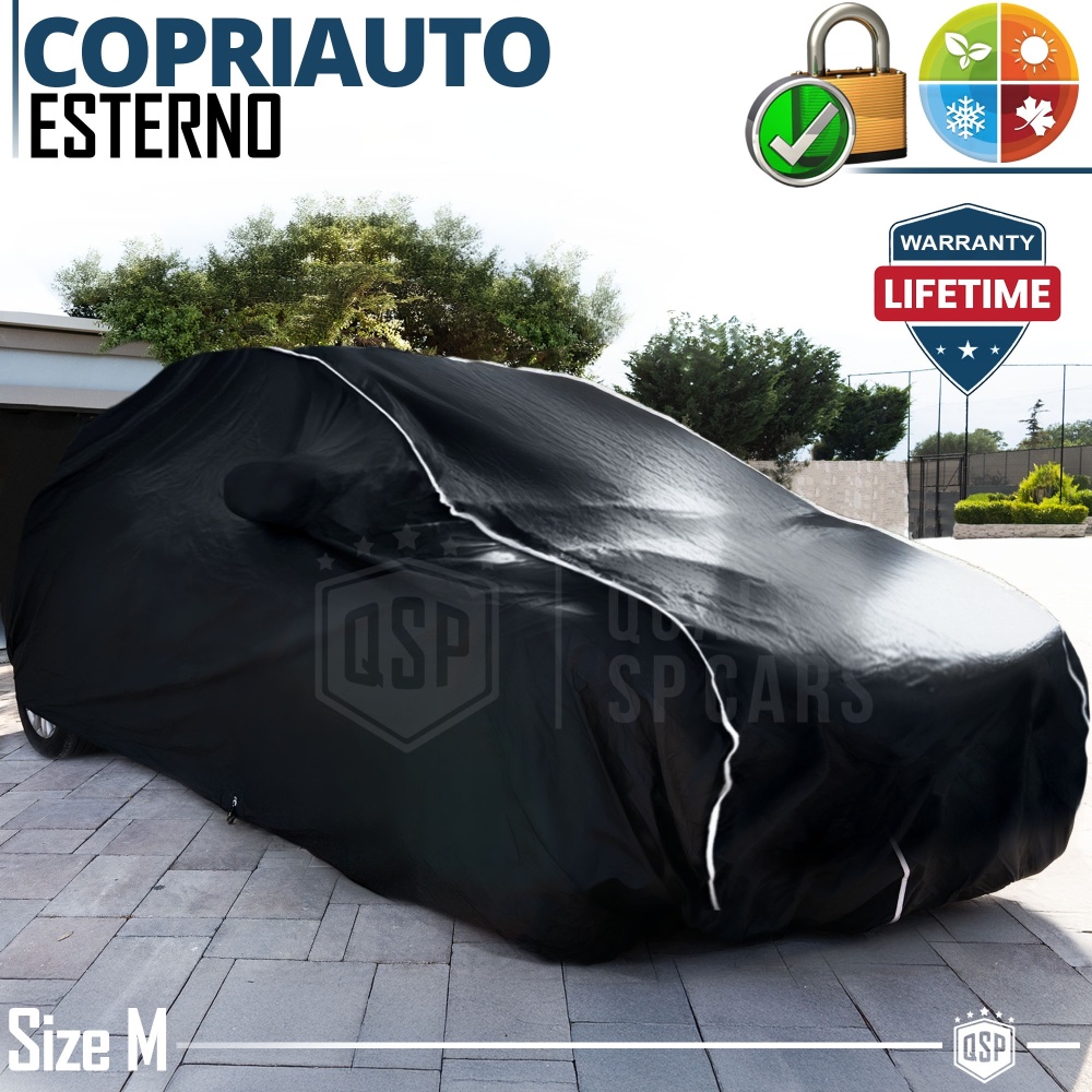 Funda de Coche para Exterior Coches Utilitarios Talla M PVC con ANTIRROBO | GARANTÍA DE POR VIDA