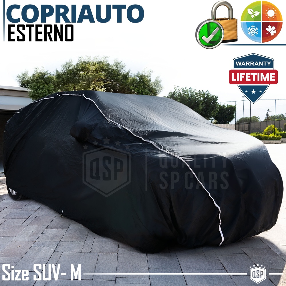 Funda de Coche para Exterior Suv Pequeños Talla M, de PVC con ANTIRROBO | GARANTÍA DE POR VIDA