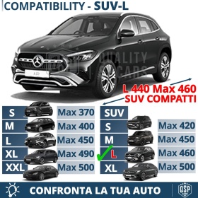 Waterproof Outdoor Car Cover Compact Suv Size L in PVC with ANTI-THEFT | LIFETIME WARRANTY
